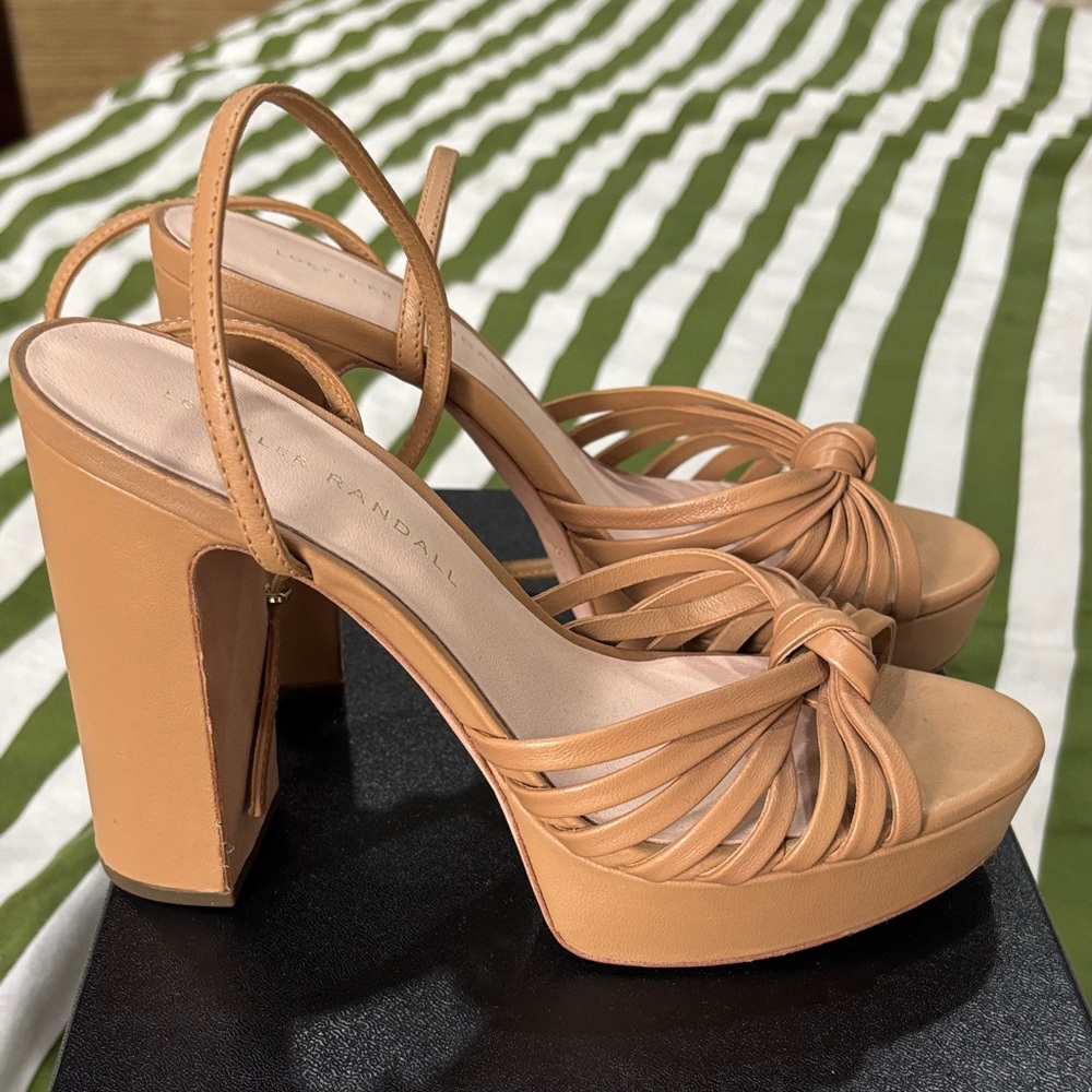 Loeffler Randall Knotted Tan Heels